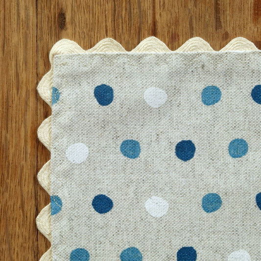 Fanny Blue - Coated linen-look placemat